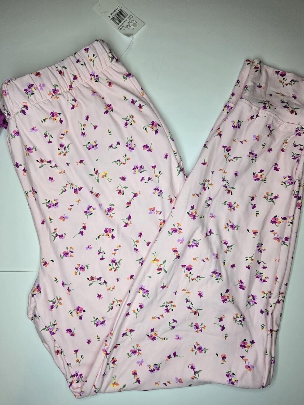 Roudelain Pink Floral Pajama Joggers Sleep Pants - Size Medium